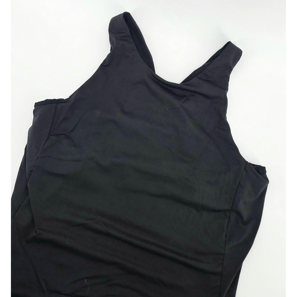 Athleta Minimalist Activewear Tank Top Size Large Womens Black Racerback Bra